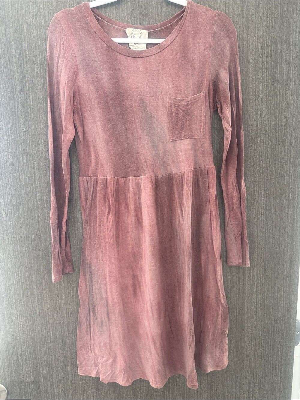 Fantastic Fawn Mauve Long Sleeve Pocket Dress